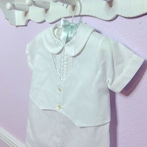 Alexis Baby Boy White Bobby suit